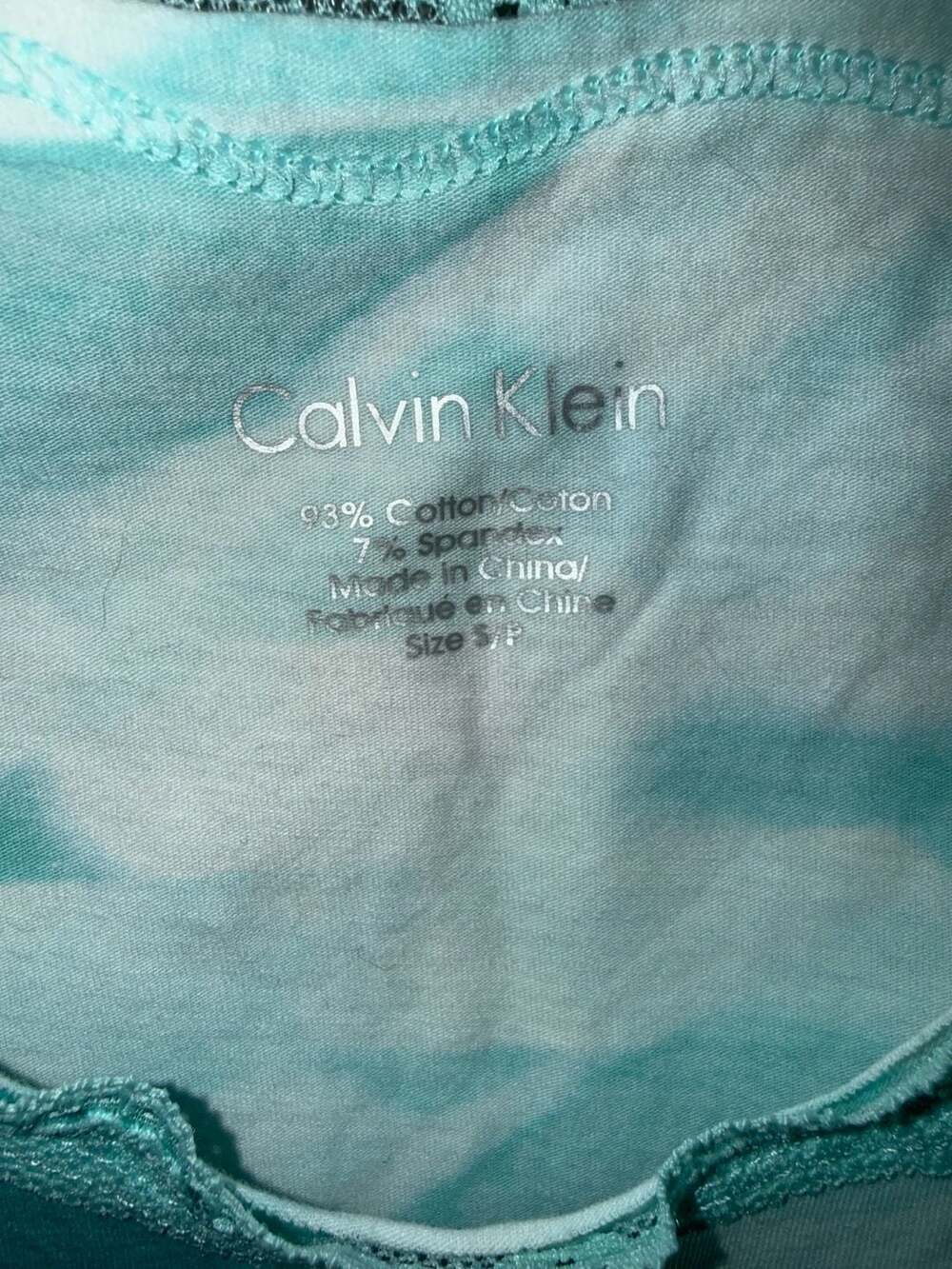 Calvin Klein Women's Lace Trim Tank Top Size S - Picture 2 of 3